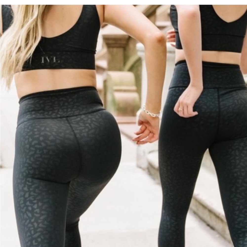 IVL Collective Chi Chi Black Leopard Print High Waisted Leggings